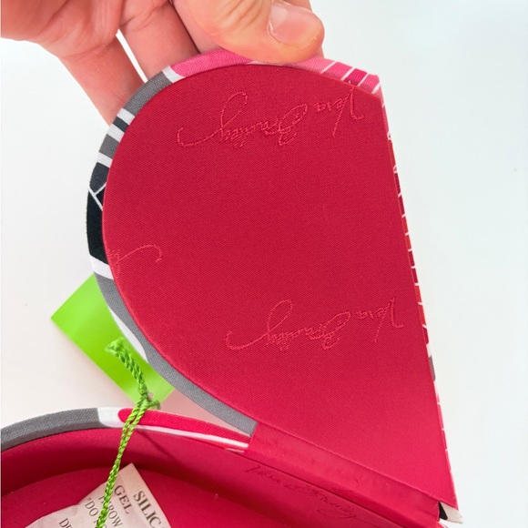 NWT Vera Bradley Pink and Gray Floral Heart Shaped Jewelry Box - Picture 8 of 9